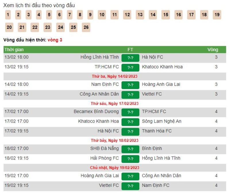 Lịch thi đấu V League h&ocirc;m nay v&agrave; ng&agrave;y mai ch&iacute;nh x&aacute;c tại thethao888.top 