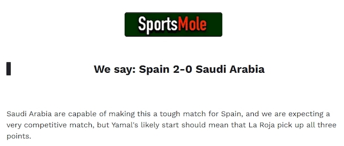 Chuy&ecirc;n gia Tony Ansell dự đo&aacute;n T&acirc;y Ban Nha vs Saudi Arabia, 23h00 ng&agrave;y 21/6 - Ảnh 1